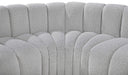 Arc Boucle Fabric 3pc. Sectional Grey - 102Grey-S3C - Vega Furniture