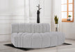 Arc Boucle Fabric 3pc. Sectional Grey - 102Grey-S3E - Vega Furniture