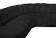 Arc Boucle Fabric 4pc. Sectional Black - 102Black-S4B - Vega Furniture