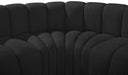 Arc Boucle Fabric 4pc. Sectional Black - 102Black-S4C - Vega Furniture