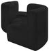 Arc Boucle Fabric 4pc. Sectional Black - 102Black-S4F - Vega Furniture