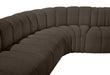 Arc Boucle Fabric 4pc. Sectional Brown - 102Brown-S4B - Vega Furniture