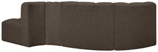 Arc Boucle Fabric 4pc. Sectional Brown - 102Brown-S4D - Vega Furniture