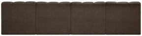 Arc Boucle Fabric 4pc. Sectional Brown - 102Brown-S4E - Vega Furniture