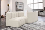 Arc Boucle Fabric 4pc. Sectional Cream - 102Cream-S4A - Vega Furniture