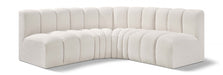 Arc Boucle Fabric 4pc. Sectional Cream - 102Cream-S4B - Vega Furniture