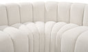 Arc Boucle Fabric 4pc. Sectional Cream - 102Cream-S4C - Vega Furniture