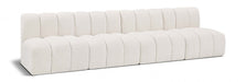 Arc Boucle Fabric 4pc. Sectional Cream - 102Cream-S4E - Vega Furniture