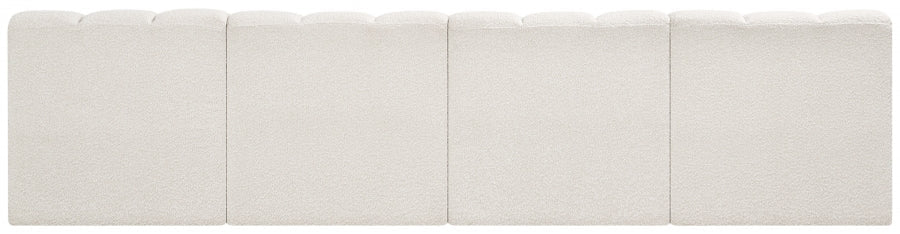 Arc Boucle Fabric 4pc. Sectional Cream - 102Cream-S4E - Vega Furniture