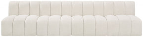 Arc Boucle Fabric 4pc. Sectional Cream - 102Cream-S4E - Vega Furniture