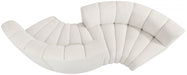 Arc Boucle Fabric 4pc. Sectional Cream - 102Cream-S4F - Vega Furniture