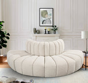 Arc Boucle Fabric 4pc. Sectional Cream - 102Cream-S4G - Vega Furniture