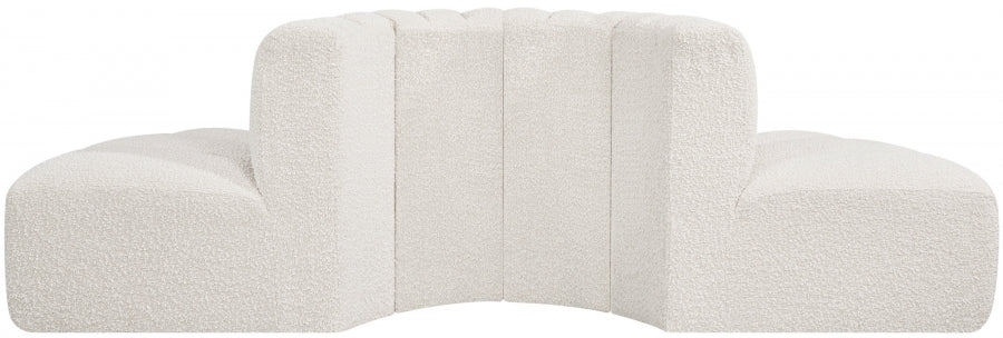 Arc Boucle Fabric 4pc. Sectional Cream - 102Cream-S4G - Vega Furniture