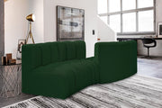 Arc Boucle Fabric 4pc. Sectional Green - 102Green-S4A - Vega Furniture