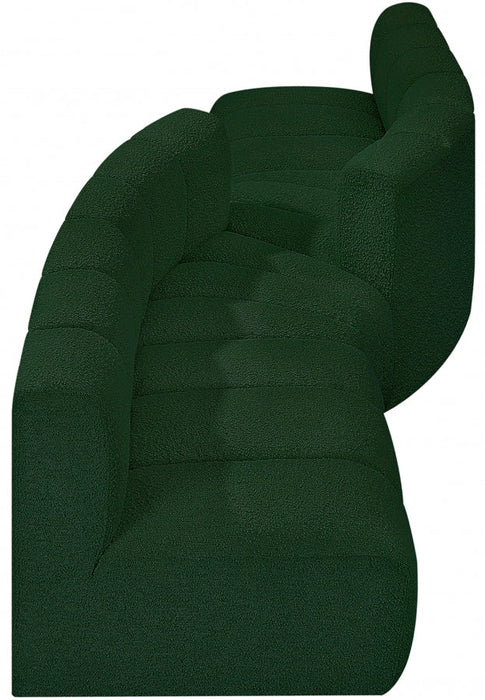 Arc Boucle Fabric 4pc. Sectional Green - 102Green-S4A - Vega Furniture