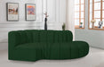 Arc Boucle Fabric 4pc. Sectional Green - 102Green-S4D - Vega Furniture