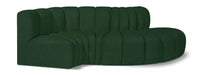 Arc Boucle Fabric 4pc. Sectional Green - 102Green-S4D - Vega Furniture
