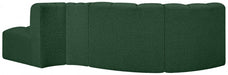 Arc Boucle Fabric 4pc. Sectional Green - 102Green-S4D - Vega Furniture