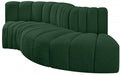 Arc Boucle Fabric 4pc. Sectional Green - 102Green-S4D - Vega Furniture