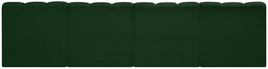 Arc Boucle Fabric 4pc. Sectional Green - 102Green-S4E - Vega Furniture