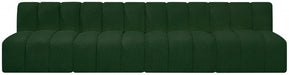 Arc Boucle Fabric 4pc. Sectional Green - 102Green-S4E - Vega Furniture