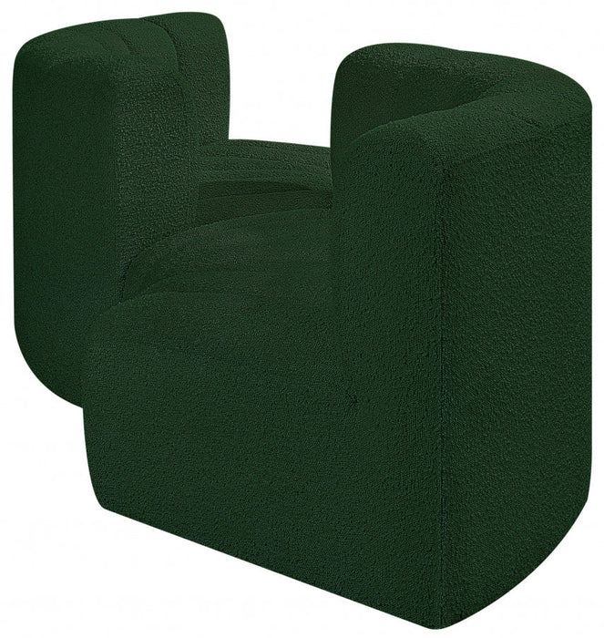 Arc Boucle Fabric 4pc. Sectional Green - 102Green-S4F - Vega Furniture