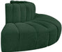 Arc Boucle Fabric 4pc. Sectional Green - 102Green-S4G - Vega Furniture