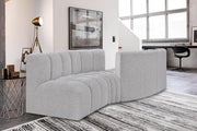 Arc Boucle Fabric 4pc. Sectional Grey - 102Grey-S4A - Vega Furniture