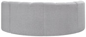 Arc Boucle Fabric 4pc. Sectional Grey - 102Grey-S4C - Vega Furniture