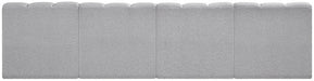 Arc Boucle Fabric 4pc. Sectional Grey - 102Grey-S4E - Vega Furniture