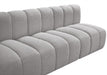 Arc Boucle Fabric 4pc. Sectional Grey - 102Grey-S4E - Vega Furniture