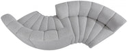 Arc Boucle Fabric 4pc. Sectional Grey - 102Grey-S4F - Vega Furniture