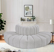 Arc Boucle Fabric 4pc. Sectional Grey - 102Grey-S4G - Vega Furniture
