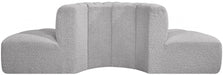 Arc Boucle Fabric 4pc. Sectional Grey - 102Grey-S4G - Vega Furniture