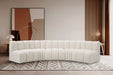 Arc Boucle Fabric 5pc. Sectional Cream - 102Cream-S5A - Vega Furniture