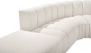 Arc Boucle Fabric 5pc. Sectional Cream - 102Cream-S5C - Vega Furniture