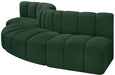 Arc Boucle Fabric 5pc. Sectional Green - 102Green-S5B - Vega Furniture