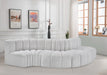 Arc Boucle Fabric 5pc. Sectional Grey - 102Grey-S5B - Vega Furniture