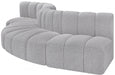 Arc Boucle Fabric 5pc. Sectional Grey - 102Grey-S5B - Vega Furniture