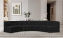 Arc Boucle Fabric 6pc. Sectional Black - 102Black-S6B - Vega Furniture