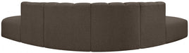 Arc Boucle Fabric 6pc. Sectional Brown - 102Brown-S6C - Vega Furniture