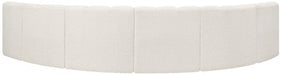 Arc Boucle Fabric 6pc. Sectional Cream - 102Cream-S6B - Vega Furniture