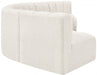Arc Boucle Fabric 6pc. Sectional Cream - 102Cream-S6B - Vega Furniture