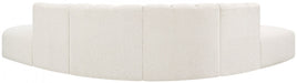Arc Boucle Fabric 6pc. Sectional Cream - 102Cream-S6C - Vega Furniture