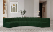 Arc Boucle Fabric 6pc. Sectional Green - 102Green-S6B - Vega Furniture
