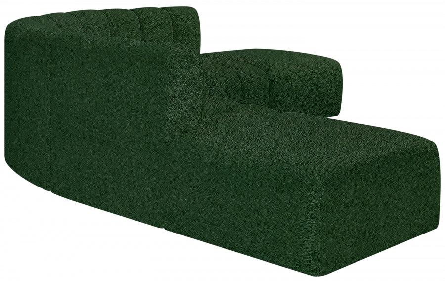 Arc Boucle Fabric 6pc. Sectional Green - 102Green-S6C - Vega Furniture