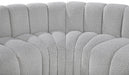 Arc Boucle Fabric 6pc. Sectional Grey - 102Grey-S6A - Vega Furniture