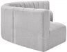 Arc Boucle Fabric 6pc. Sectional Grey - 102Grey-S6B - Vega Furniture