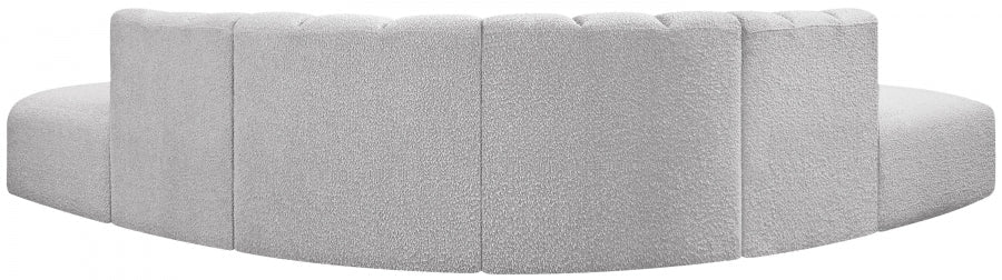 Arc Boucle Fabric 6pc. Sectional Grey - 102Grey-S6C - Vega Furniture