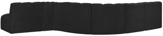 Arc Boucle Fabric 7pc. Sectional Black - 102Black-S7C - Vega Furniture